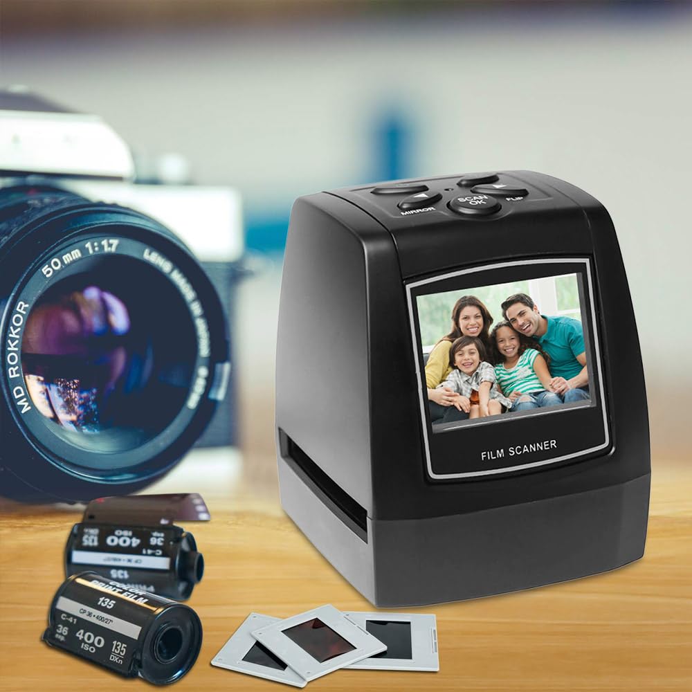 Scanner di pellicole portatile 35mm 135mm convertitore diapositive con schermo TFT LCD da 2 4 visualizzatore immagini digitale USB 0
