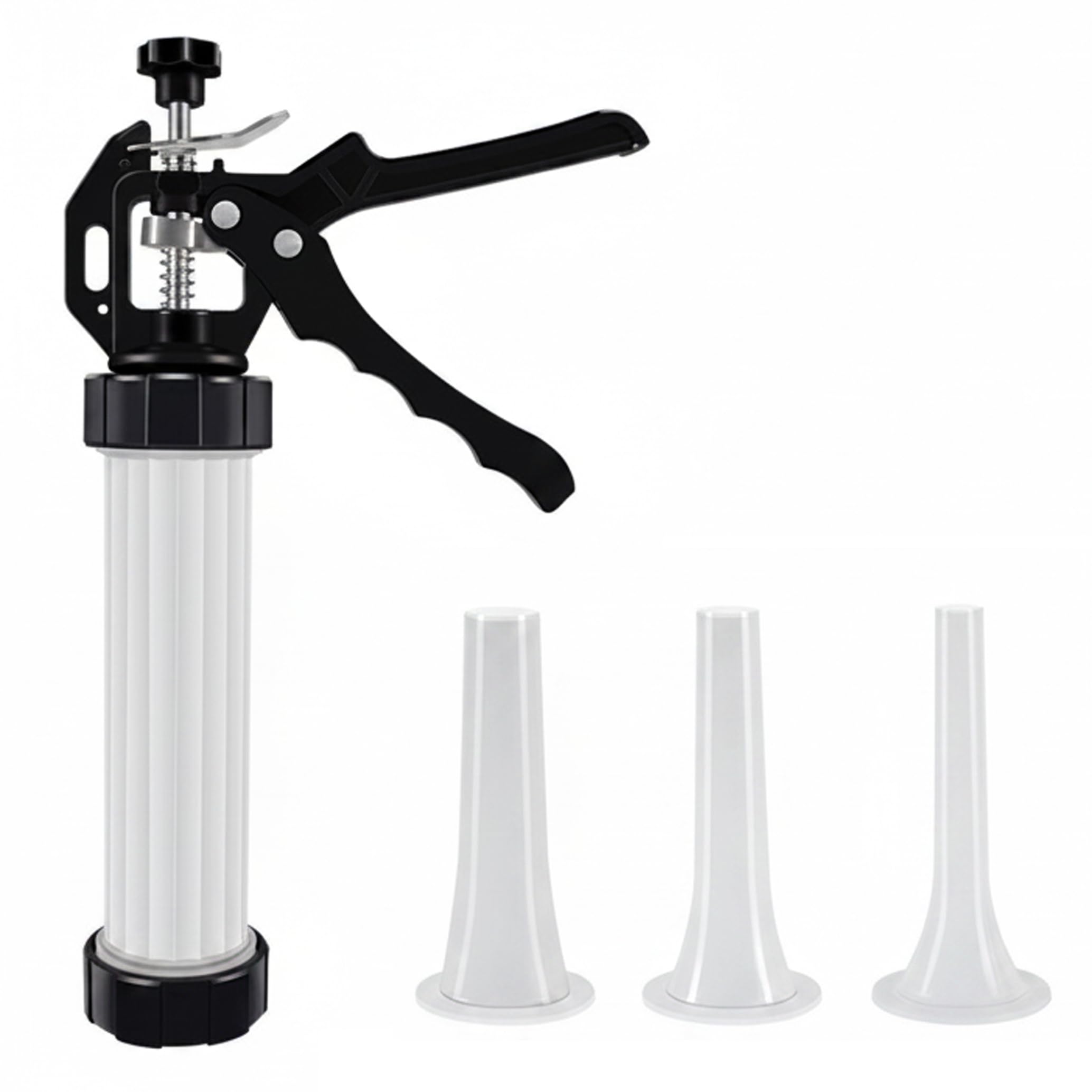 Striegro Jerky Gun For Ground Meat, Manual Sausage Stuffer Machine - Press-type Handheld Sausage Maker With 3 Size Nozzles, Food-grade Material For Homemade Sausages, Jerky & More..