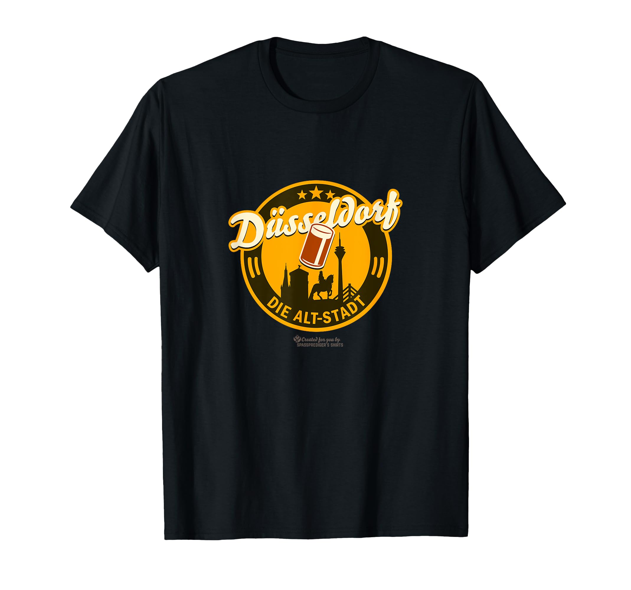 Düsseldorf Die Alt-Stadt & Landmarks Düsseldorf T-Shirt, Black