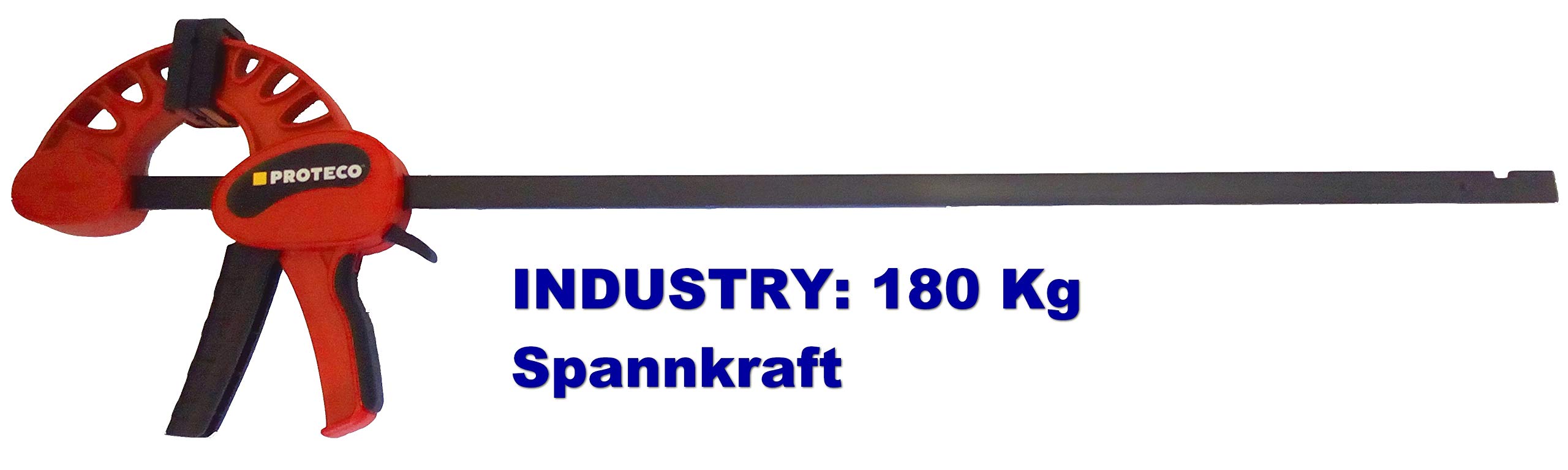 2 St. PROTECO Einhandzwinge 450/750 mm Profi 180 Kg Spannkraft Schnellspannzwinge Set Spannzwingen