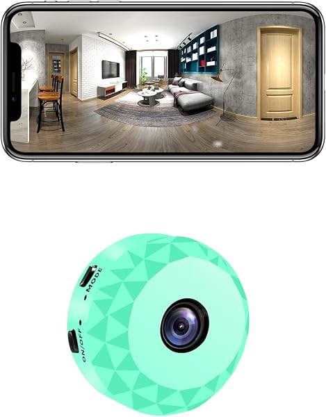 Spy Hidden Camera 1080P WiFi Mini Wireless Home Security - Aquamarine - 1