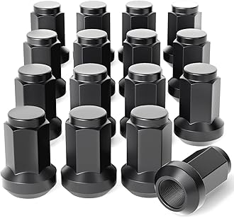 Orion Motor Tech 3/8"-24 Lug Nuts, ATV Cone Seat Lug Nuts 3/8x24 Thread Size Wheel Lug Nuts Compatible with Polaris Ranger 700 RZR 900xp 800 S 570 and More, Set of 16, Black