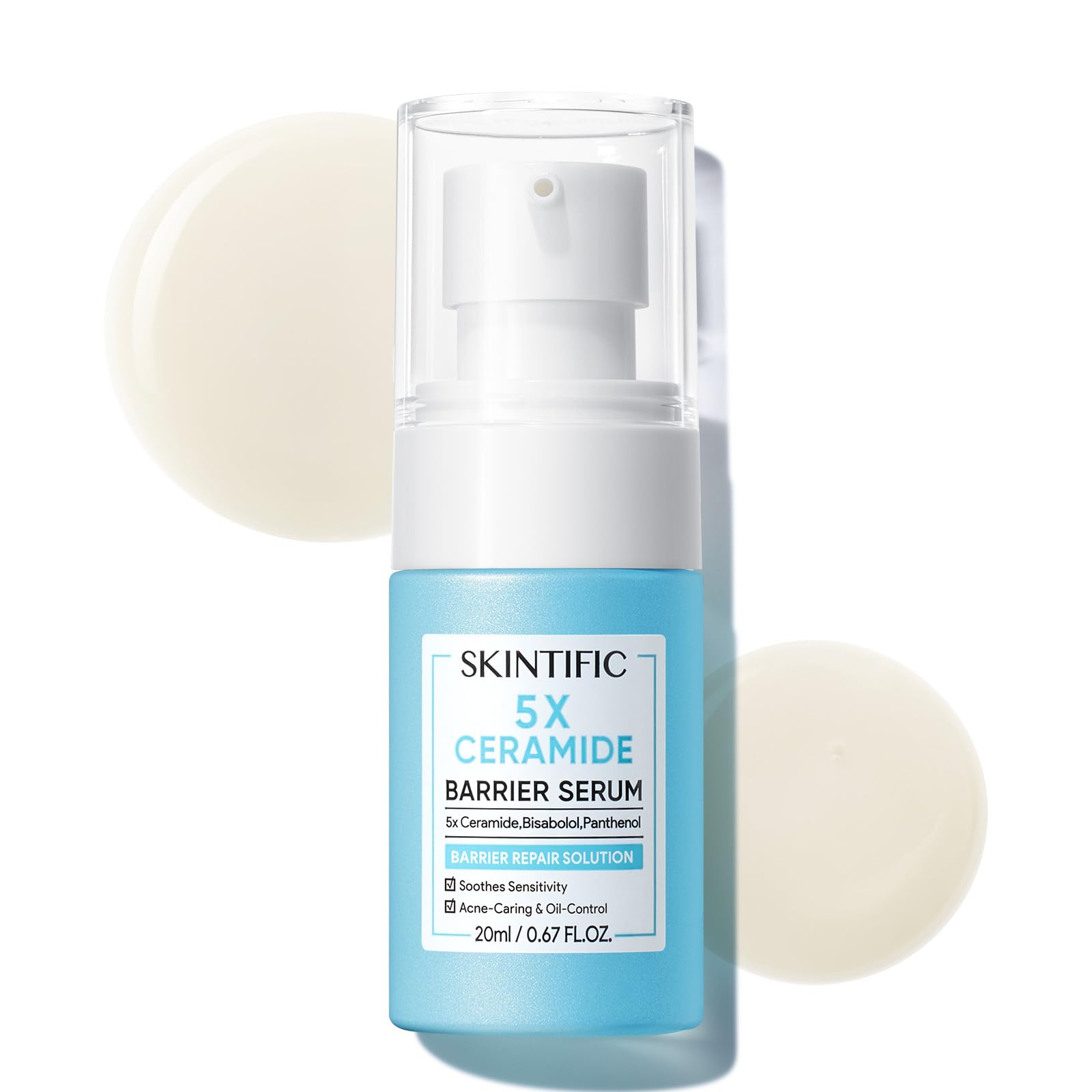 SKINTIFIC 5X Ceramide Barrier Repair Serum for Dry & Sensitive Skin Barrier Repair with Ceramide, Centella and Hyaluronic Acidx, Soothes Sensitive Skin, Reduces Redness & Strengthens Skin Barrier