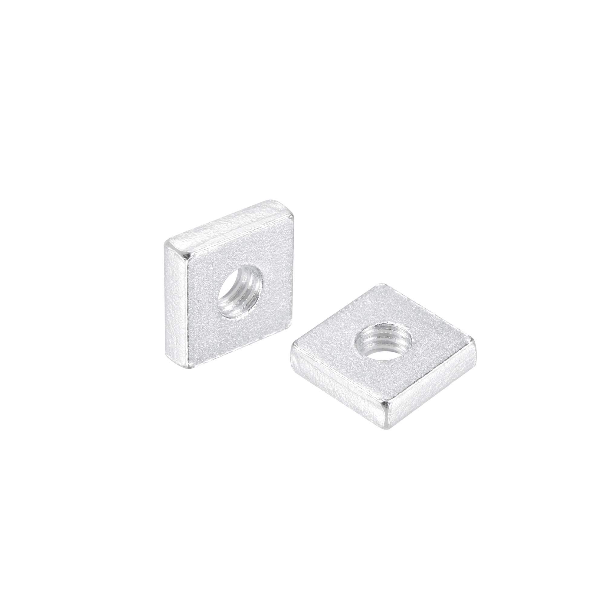 sourcing map Square Nuts, M3x7mmx2mm Zinc-Plated Metric Coarse Thread Assortment Kit, 100 Pcs