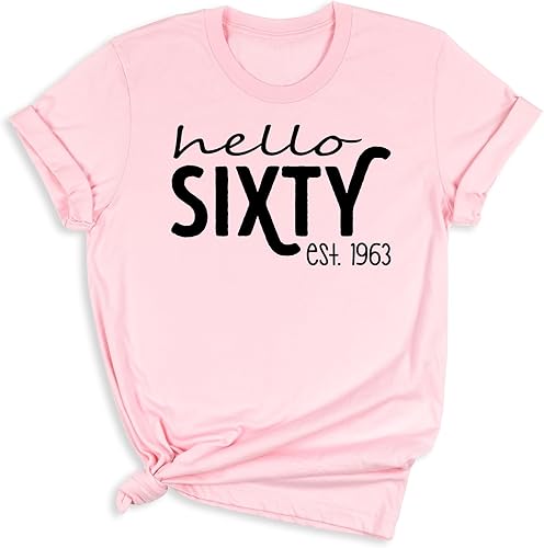 Miniatura 5 de Hello Sixty Shirt, Sixty 60th Birthday Crew T-Shirt, 1964 Birthday Gift Shirt, Sixty Birthday Squad Tee, 60th Birthday T-Shirt, Hello Sixty Est 1964