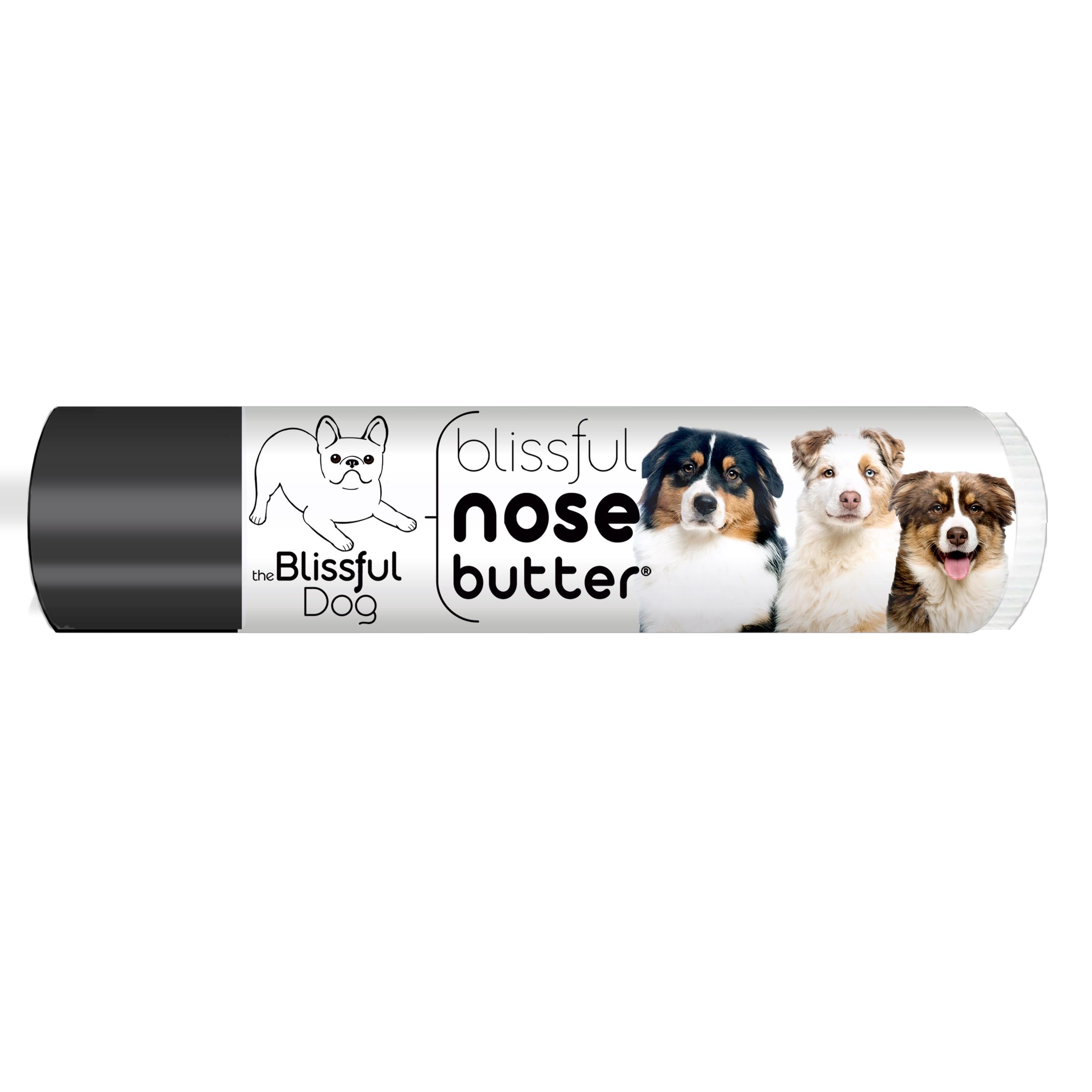 The Blissful Dog Australian Shepherd Nose Butter for Dry, Cracked Skin, Lick-Safe Dog Nose Balm with Moisturizing Shea Butter, Almond, Olive, and Essential Oils, Pet Supplies, Uncented, 0.15 oz.