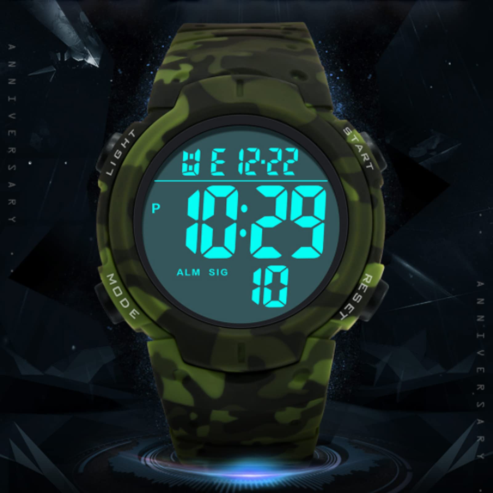 Tbest Orologio Sportivo da Uomo, Orologio Sportivo Digitale Orologio