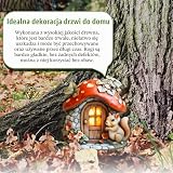 FOSDICK 6 sztuk wróżki drewniane drzwi, wróżki ogród drzewo elf drzwi 2D miniaturowe drzwi dekoracja ogrodu elf drzewo, akcesoria artystyczne do domu