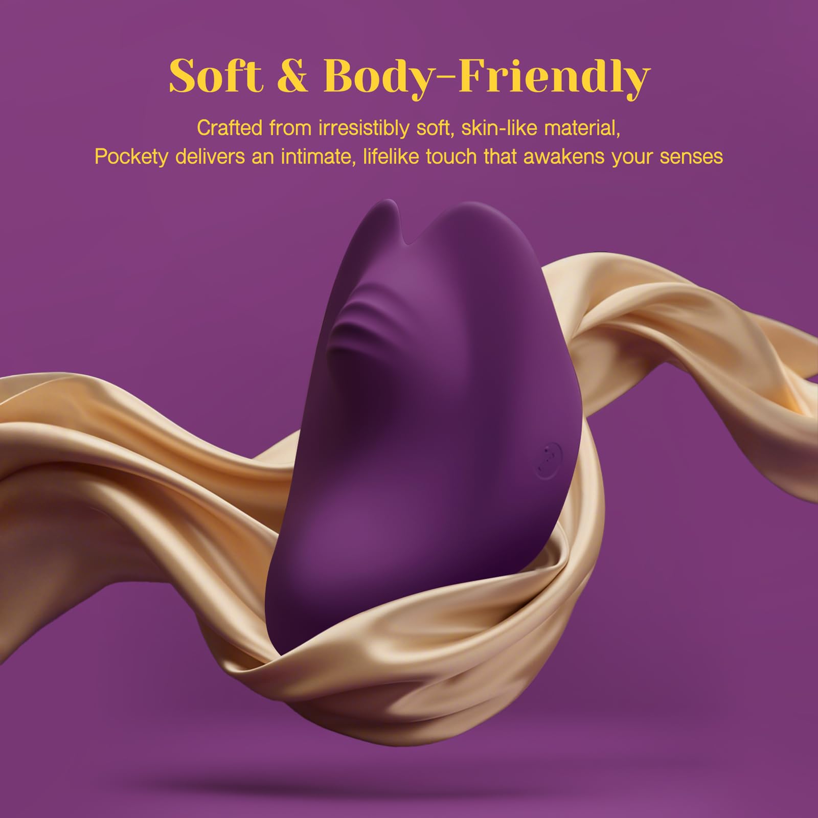 Tracy's Dog Vibrators Sex Toys, Lay-On Palm Vibrator for Women, Nipple & Clitoral Stimulator with 7 Vibrating Modes, Discreet & Waterproof Mini Bullet Adult Sex Toy for Solo & Partner, Pockety: Imperial Purple