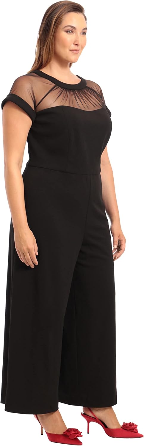 Maggy London womens Illusion Jumpsuit Occasion Event Party Guest of Wedding - Image 5