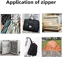 Vista 7 de Amykite The Yards - Cremalleras a granel de 360 pulgadas de 10 yardas, cremallera #5 de 29.5 ft para coser, cremalleras de bobina de nailon negro
