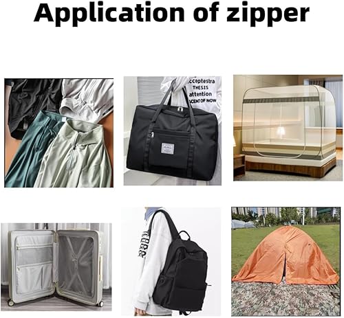 Miniatura 7 de Amykite The Yards - Cremalleras a granel de 360 pulgadas de 10 yardas, cremallera #3 de 29.5 ft para coser, cremalleras de bobina de nailon negro