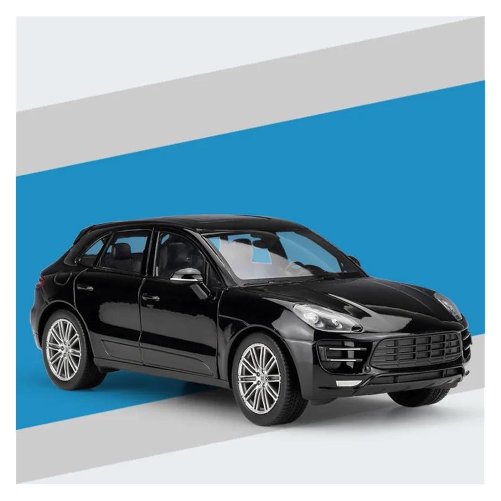 AUDSNI Die-Cast Diecast Car Model 1:24 For Porsche For For Turbo Car Alloy Die-casting Model Vehicles(Black)