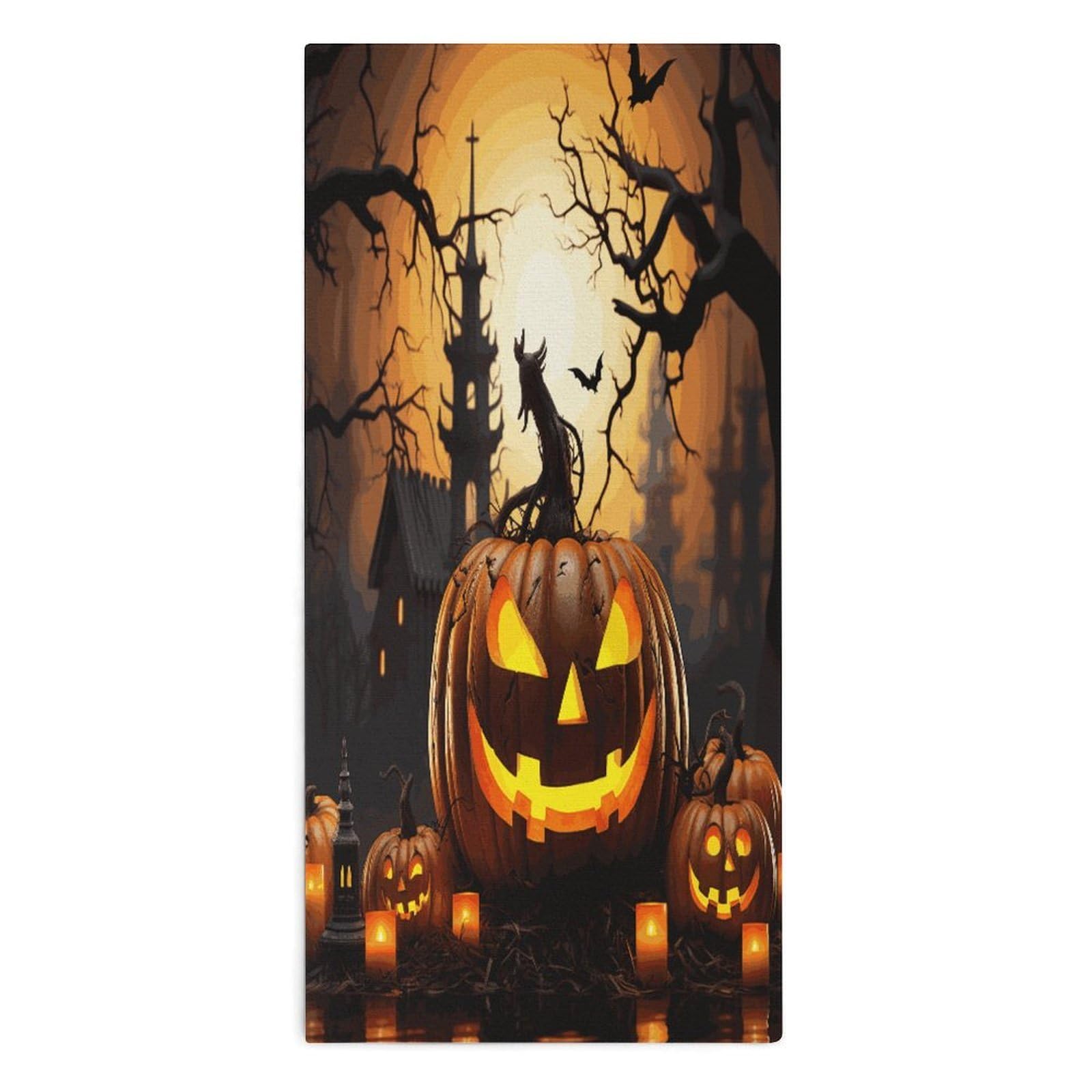 Btcowzrv Style Halloween Pumpkin Bath Towel Beach Towels Shower Towel