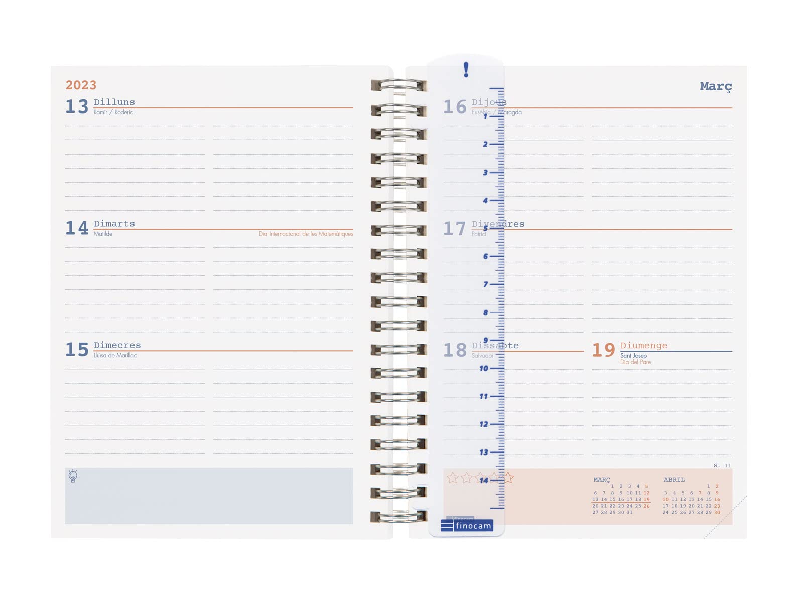 Finocam - 2022 2023 Mini Institute Week to View Horizontal September 2022 - August 2023 (12 months) Free Catalan - Image 4