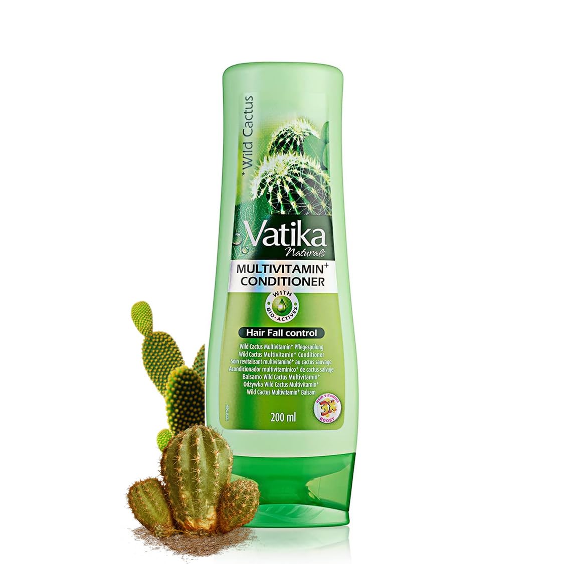 Wild Cactus Multivitamin Conditioner - 200ml, For Hair Fall Control , With Goodness Of Cactus, Garlic, Ghergir, Blended With Vital Multivitamins