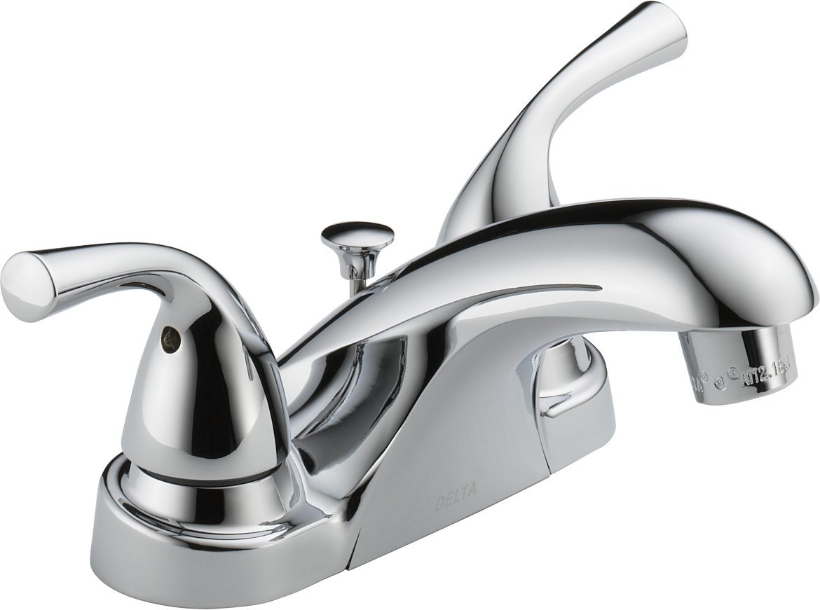 Delta Faucet B2515LF-PPU Foundations Core-B Two Handle Centerset Bathroom Faucet, Chrome