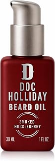 DOC HOLLIDAY Beard Oil - Smoked Huckleberry | Non-Greasy With Biotin | Lightweight, Supports Growth | Tames, Softens & Conditions Beard | Arizona-Native Botanicals | Calms Itch | 30ml