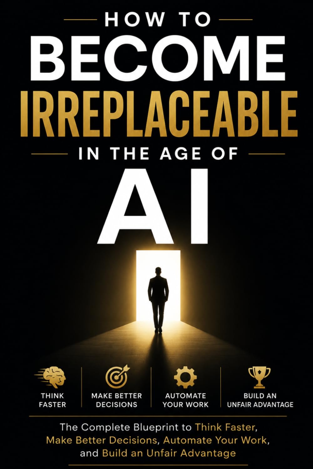 HOW TO BECOME IRREPLACEABLE IN THE AGE OF AI: The Complete Blueprint to Think Faster, Make Better Decisions, Automate Your Work, and Build an Unfair Advantage