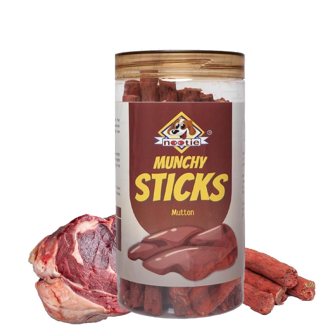 Nootie Munchy Sticks for All Stages Dogs, Perfect for Traning & Treating l Long Lasting Chew Pack of 1 (Mutton) (B07JZXGQVG) Amazon Price History, Amazon Price Tracker
