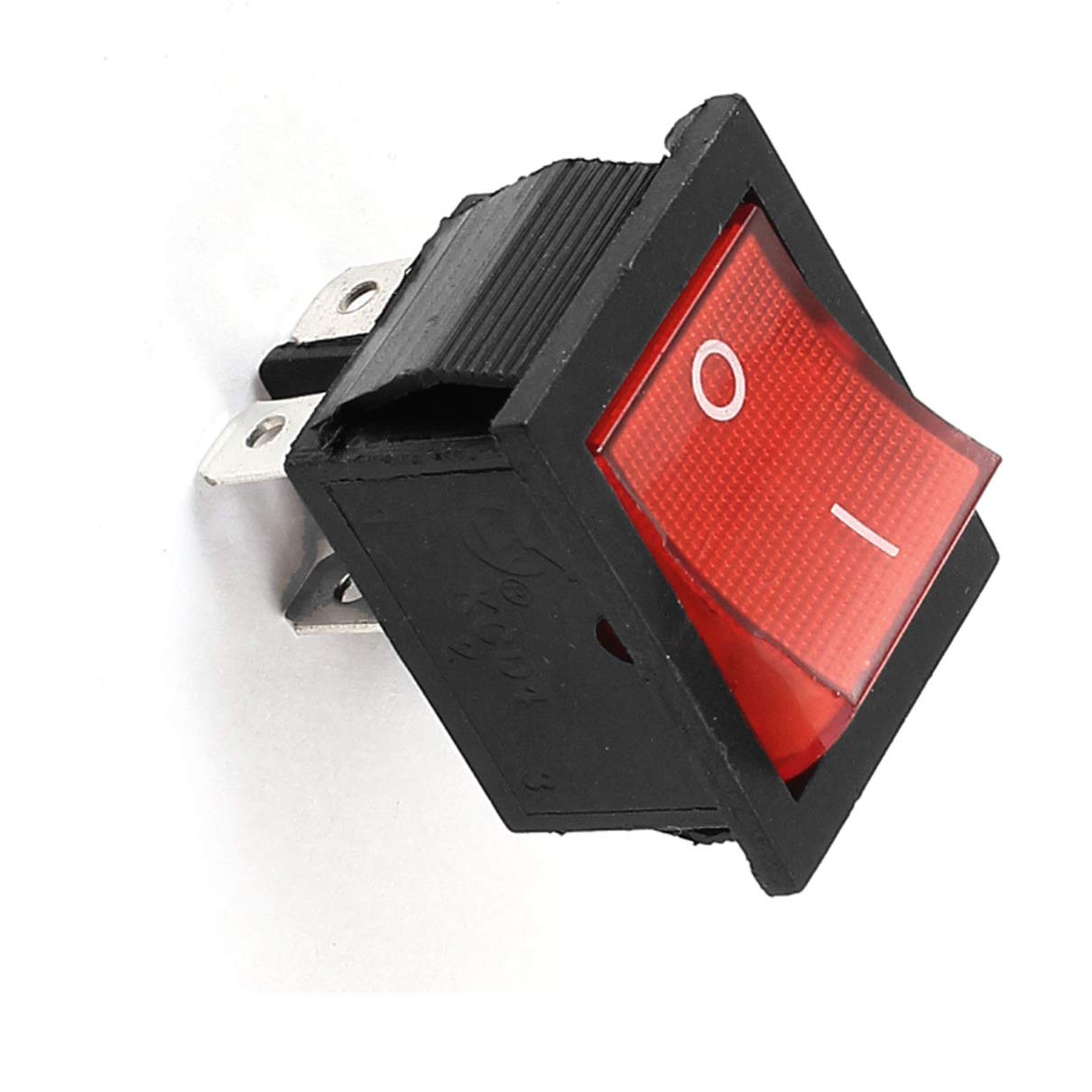 Aexit DPST On/Off Industrial Switches 2 Positions 4 Terminal Red Boat Rocker Switch AC Limit Switches 15A 220V