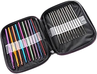 SEWACC Traje 1 Conjunto De Kit De Renda Agulha De Crochê Para Dreadlocks Agulha De Crochê De Alumínio Ergonômicas Agulhas De Crochê Acessórios Práticos Suprimentos De