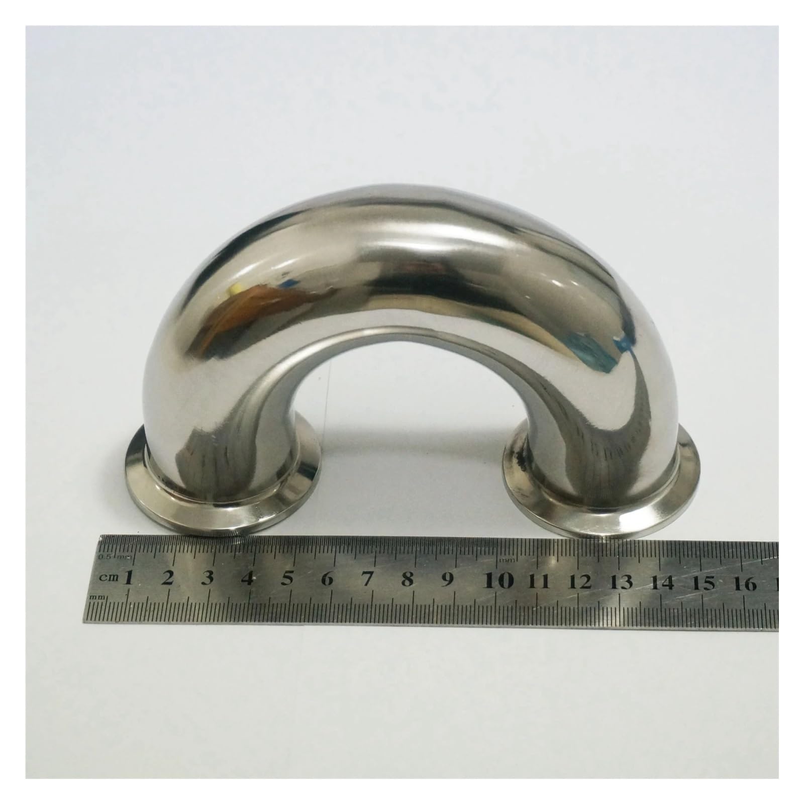 PAKMEZ 38mm O/D 1.5" Tri Clamp 304 Stainless Steel 180 Degree Bend Three Pipe Fitting