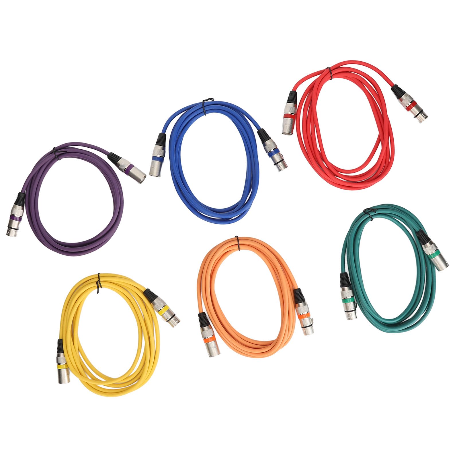 XLR Kabel męski na żeński Premium Profesjonalny kabel audio z podwójnym ekranowaniem do mikrofonów Miksery Interfejs audio Stop cynku Miedź beztlenowa 10 stóp 6 sztuk