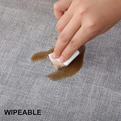 Homing Faux Leather Heat Resistant Placemats Set Of 6 – Waterproof Wipeable Dining Pu Place Mats For Indoor & Outdoor, Easy To Clean - Light Grey #TOP3