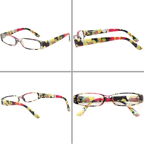 Miniatura 5 de Kerecsen - Gafas de lectura para mujer, 4 pares de lentes para leer de bisagra de resorte a la moda