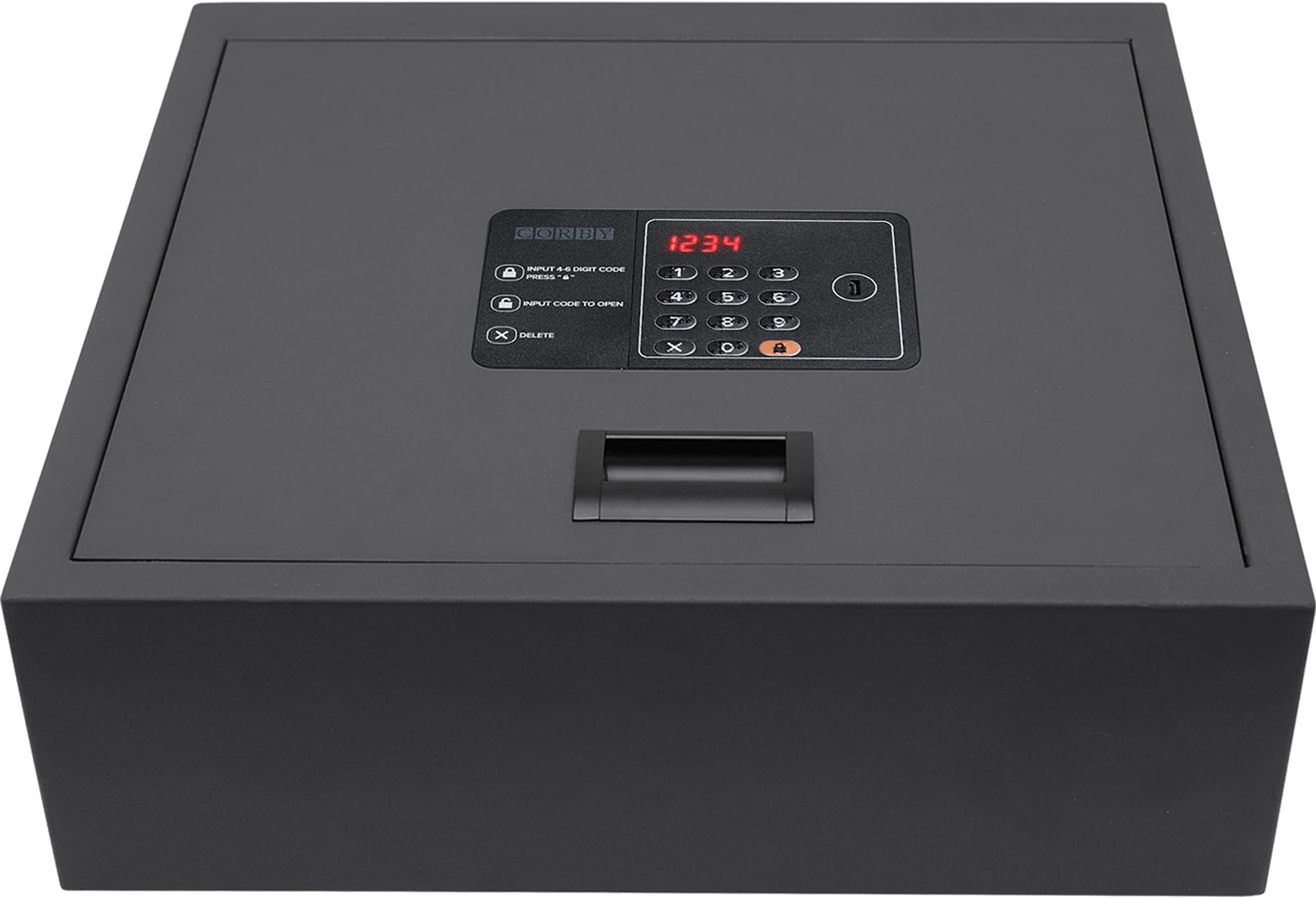 Corby Mayfair Digital Top Opening Laptop Safe - Black