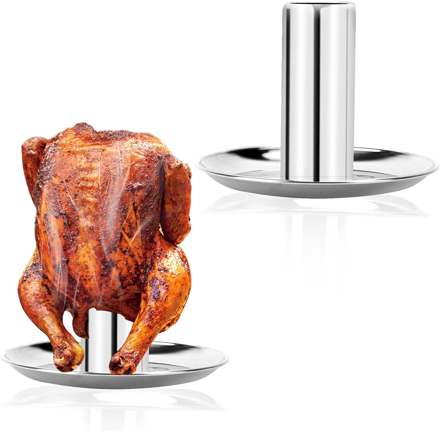 GugnRyAc Beer Can Chicken Roaster Stand Vertical Stainless Steel