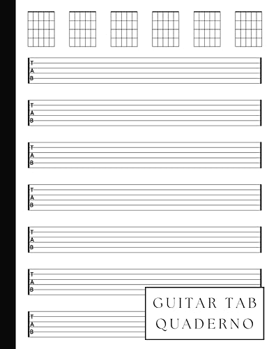 GUITAR TAB Quaderno: 100 pagine con diagrammi e tablature per tutti gli studenti, i principianti e i professionisti - Formato A4