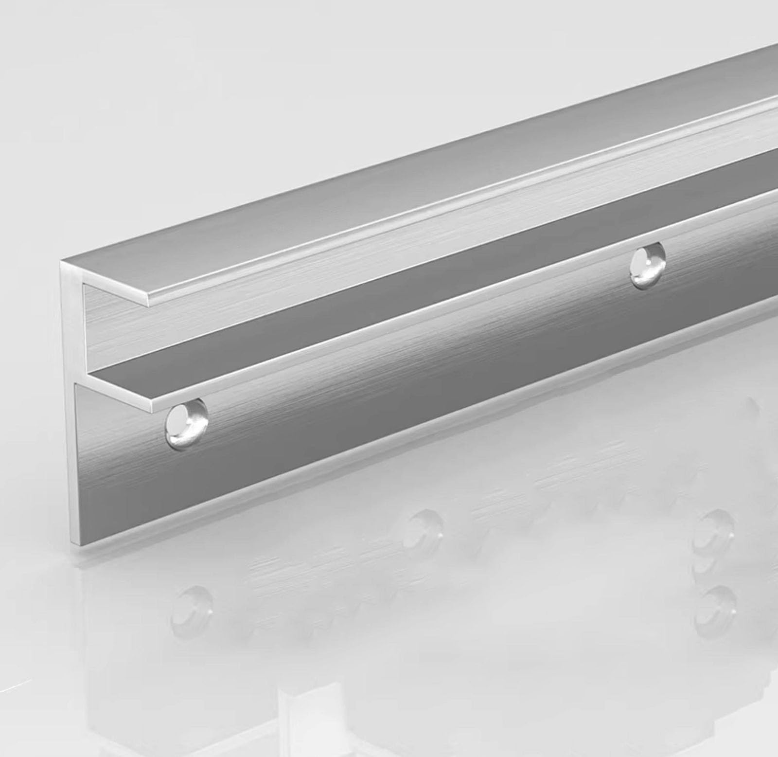HDYZJQ Cuttable Fixed Porch Glass Fence Panels Channel, Glass Doors Stainless Steel Edge Trim for Interior & Kitchen Partition, Bathroom Deep Glass Channel(72in/182.9cm)