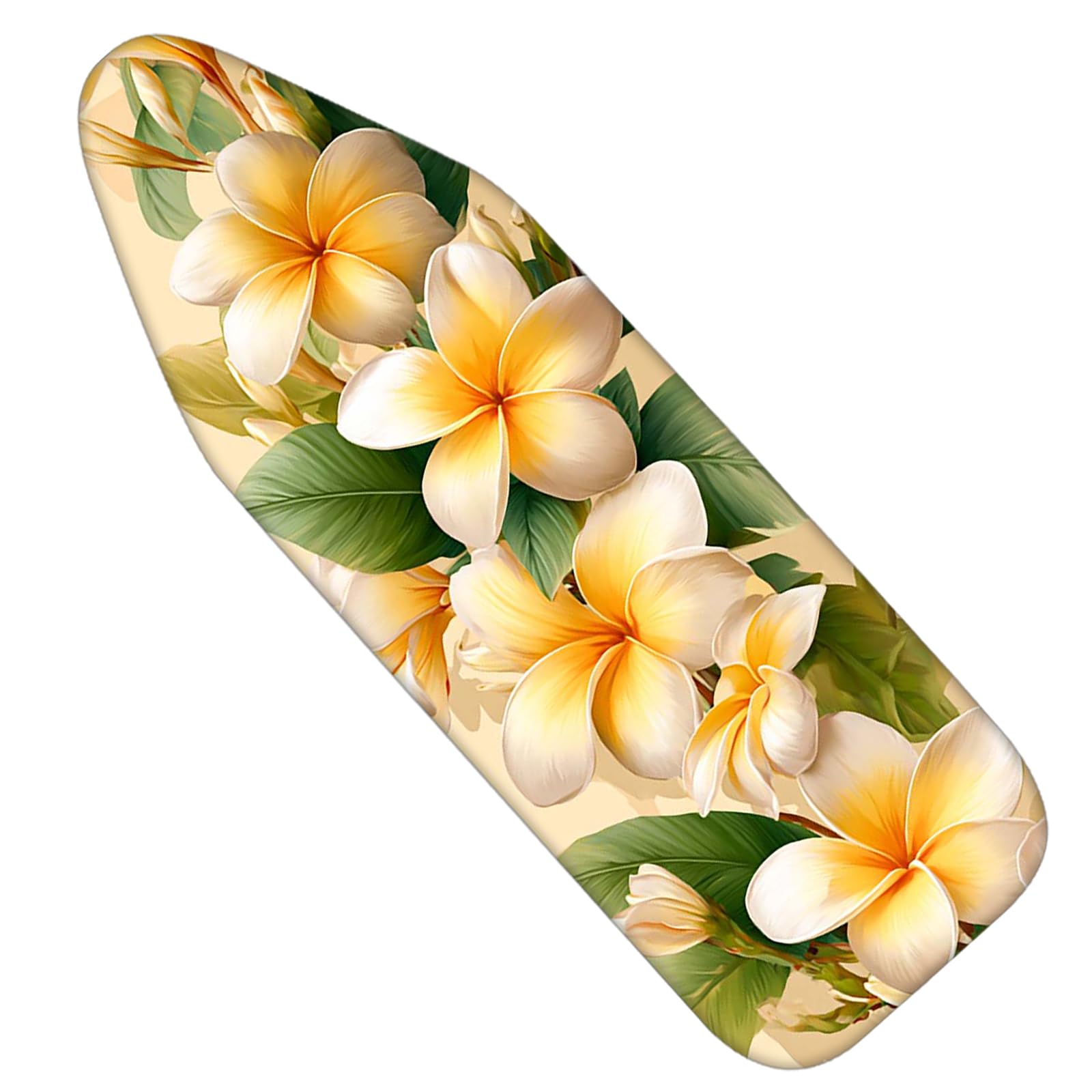 Nuxovilar Yellow White Floral Ironing Board Cover 15x54 Polyester | Iron Pad Scorch Guard laundry helper protective board shield home laundry room craft studio (Yellow White)
