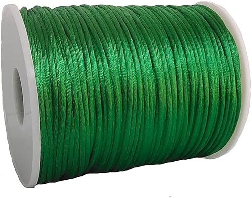 Vista 33 de Cuerda de nailon satinado de 0.059 in para pulseras de macramé, nudos chinos, collares, joyería de 109 yardas (gris plateado) Gris