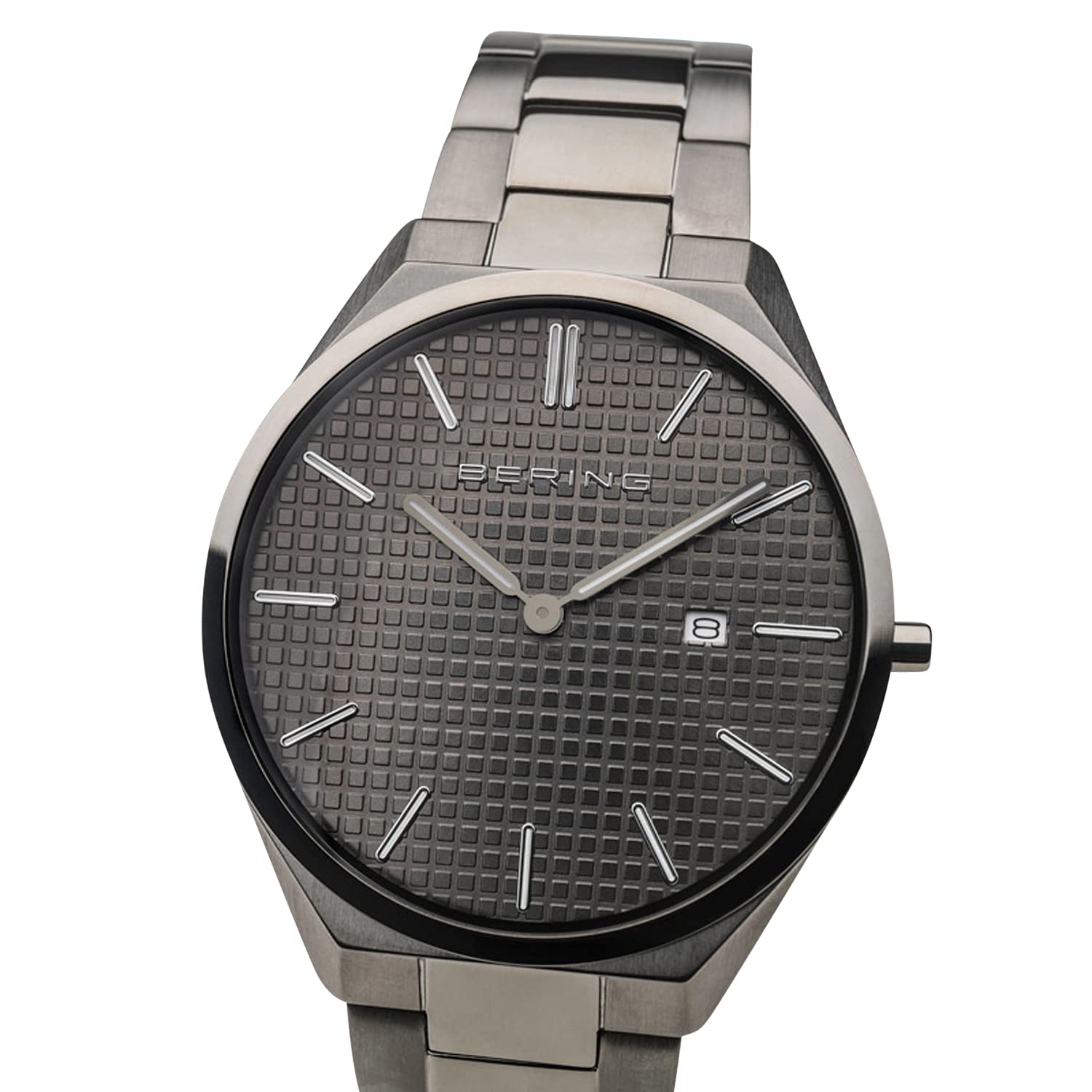 BERING Herren Uhr analog Quarzwerk mit Edelstahlarmband 17240-777