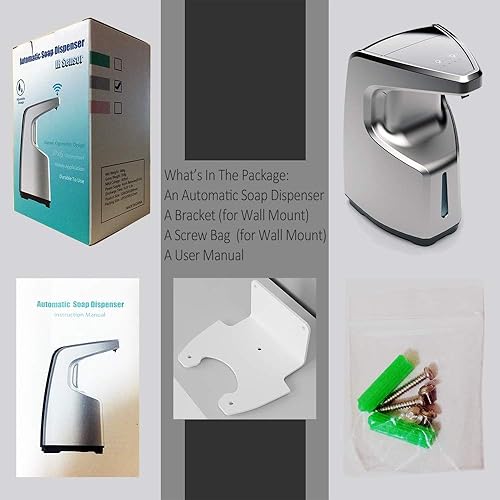 Miniatura 8 de Dispensador automático de jabón, dispensador de jabón sin contacto, dispensador de desinfectante de manos, volumen dispensador de dosificación