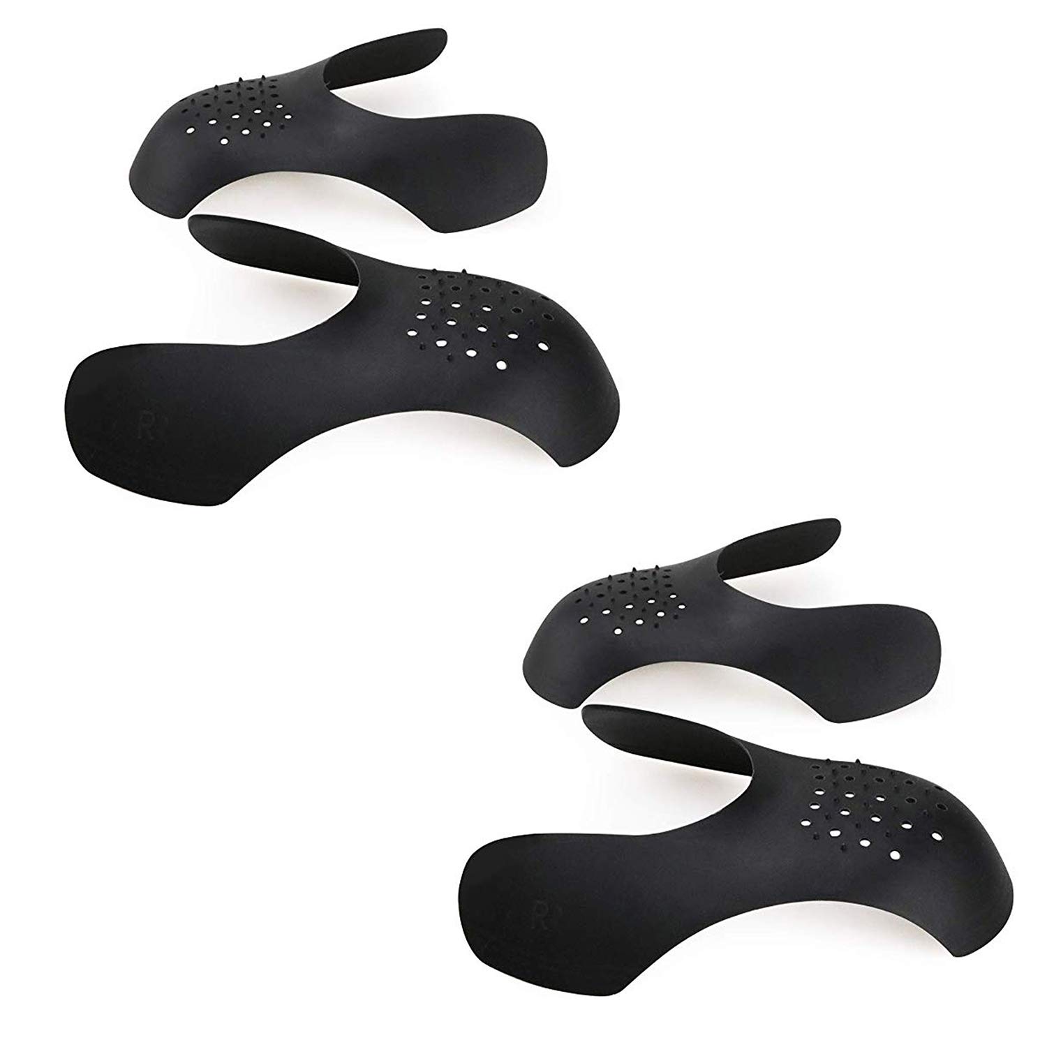 Crease Preventers Shoe Toebox Crease Protectors Shoe Shields Forcefields Sneaker for Mens US7-12.5 (black)