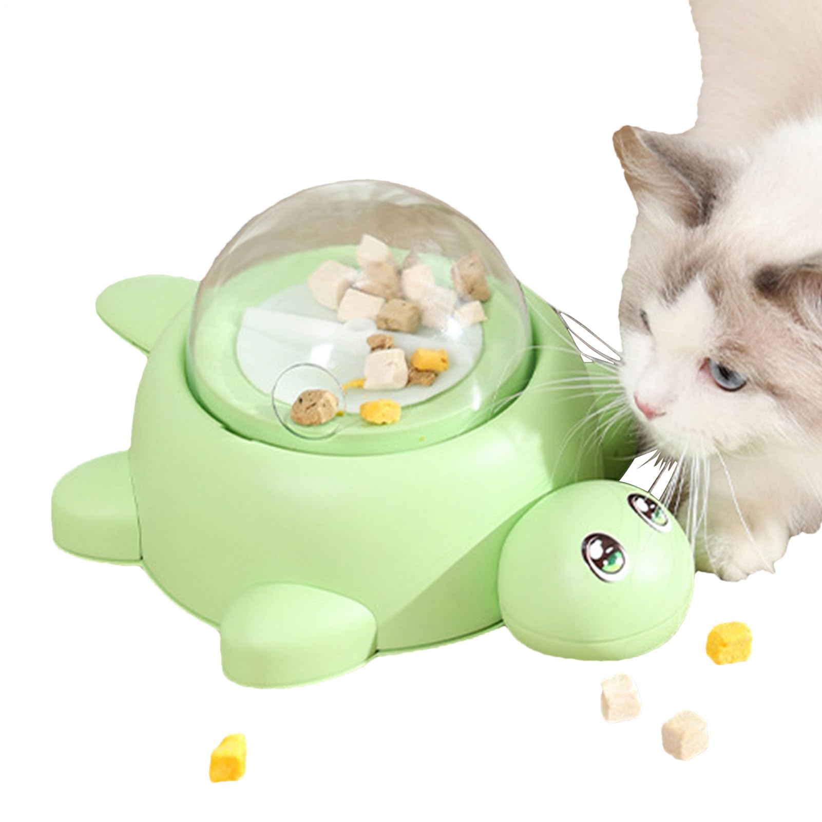 Distributeur de friandises interactif tortue pour occuper son chat
