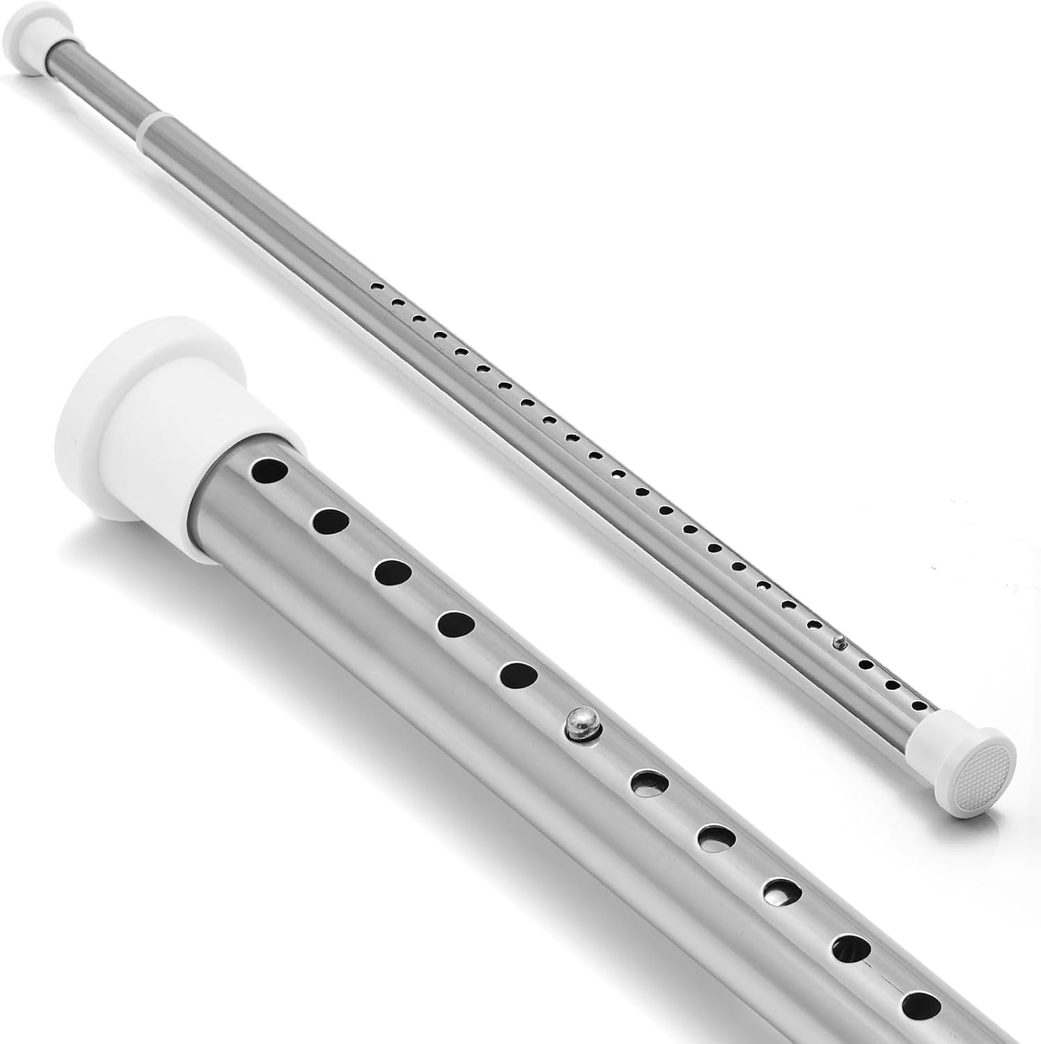 Stainless Steel Spring Tension Rod Extendable Telescopic Shower Curtain Pole Heavy Duty Hanging
