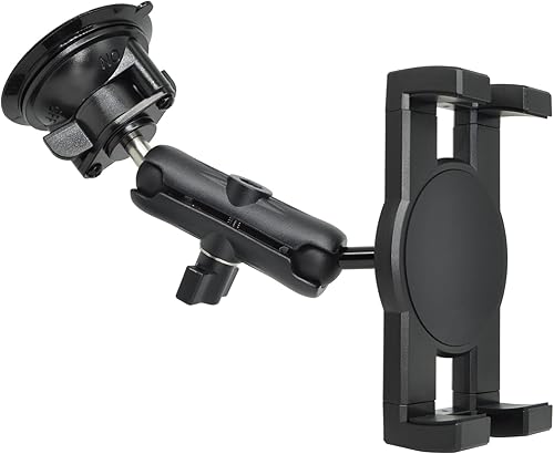 Soporte para iPad para parabrisas de tablero de automóvil, brazo de aluminio resistente, soporte de succión para tableta para ventana, compatible