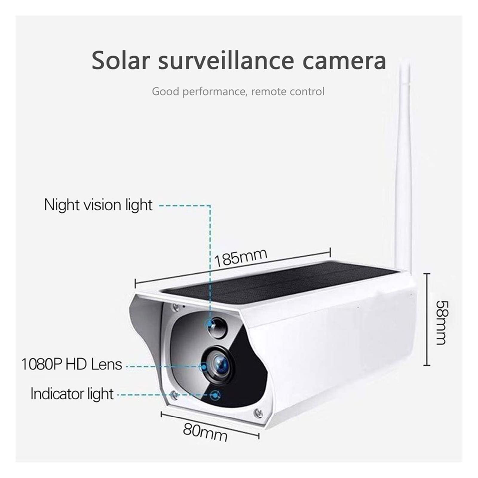 Caméra IP de Surveillance de Batterie USB Solaire 2MP WiFi caméra de sécurité sans Fil extérieure Audio IP67 contrôle d'application résistant aux intempéries Installation Facile