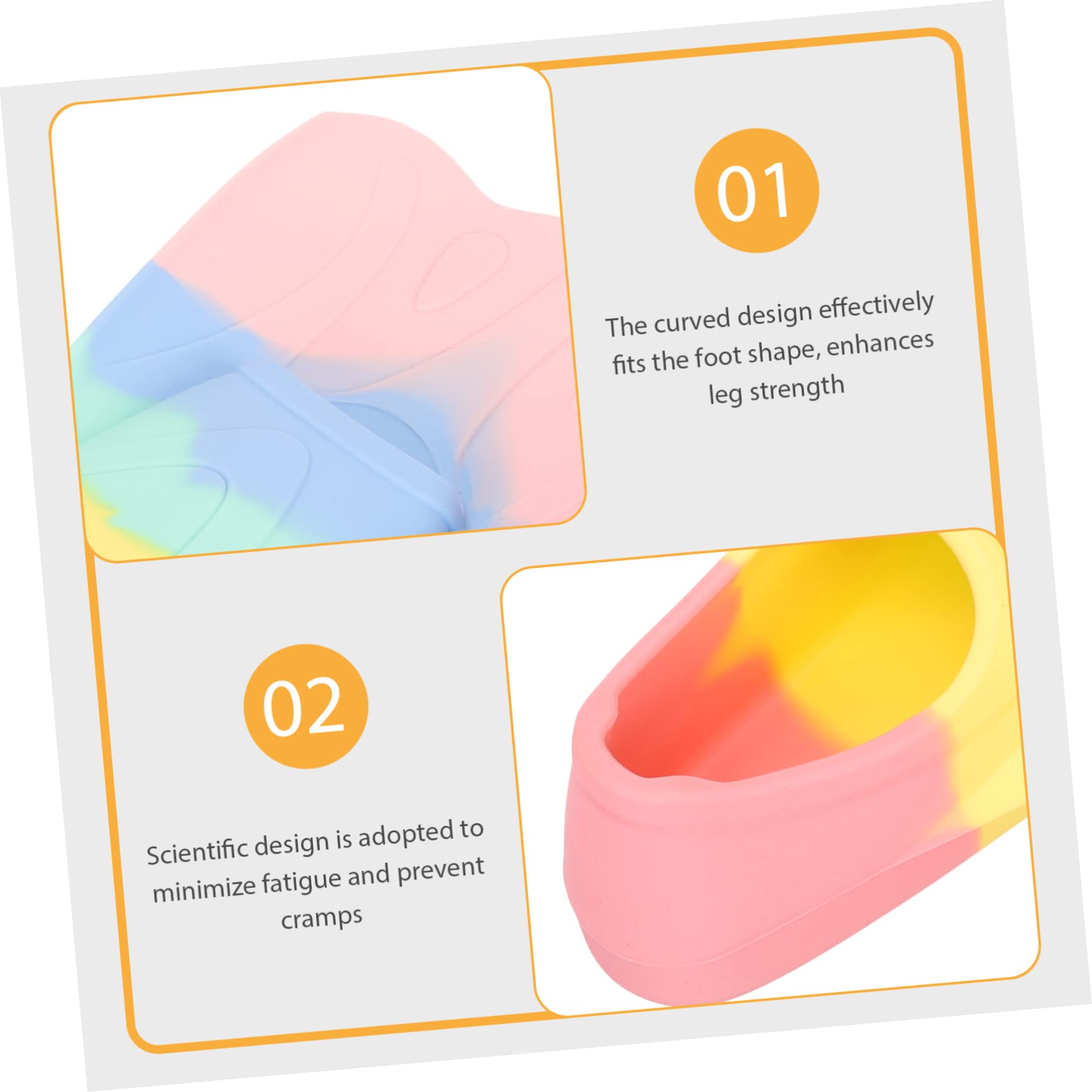 BCOATH 1Pair Swimming Fins Silicone Flippers for Lightweight and Portable Swim Training Fins for Snorkeling and Diving for Ages Flexible Design for Barefoot Fin