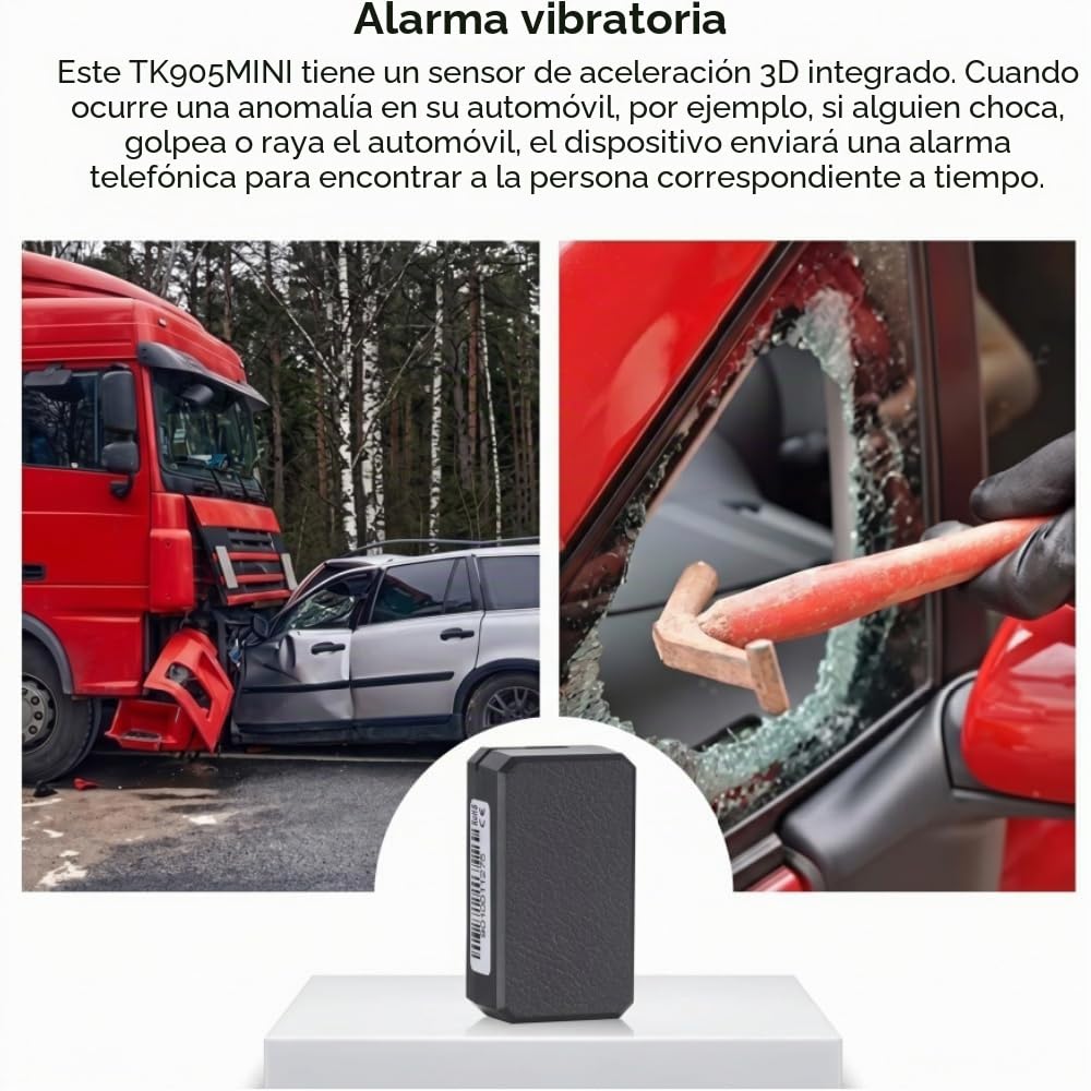 TKMARS Mini Localizador GPS para Coche con App, Batería 1500mAh, Imán Extraíble, Posicionamiento en Tiempo Real, SOS para Proteger Contra Pérdida y Robo