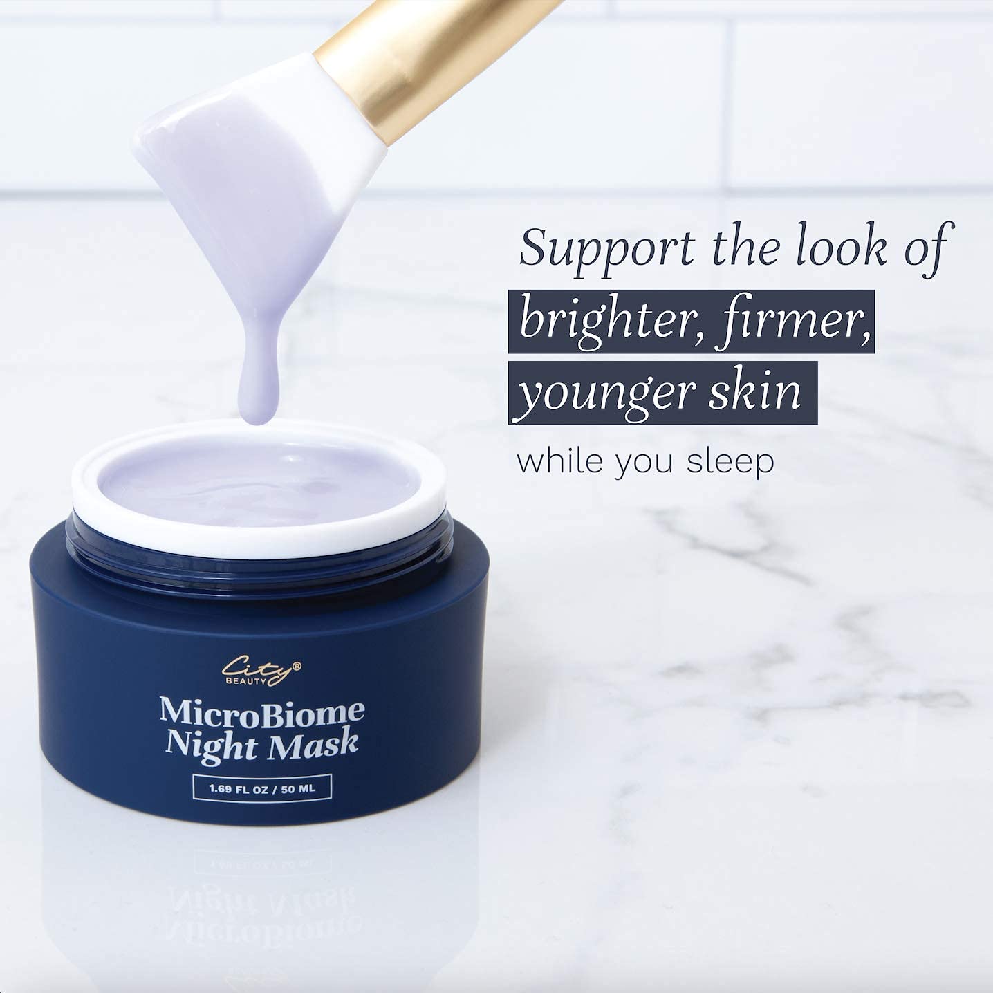 City Beauty MicroBiome Night Mask - Nourishing Overnight Face Mask - Prebiotic & Probiotic Blend - Solution for Dull, Uneven Skin Tone, Large Pores, & Wrinkles - Anti-Aging Cruelty-Free Skin Care