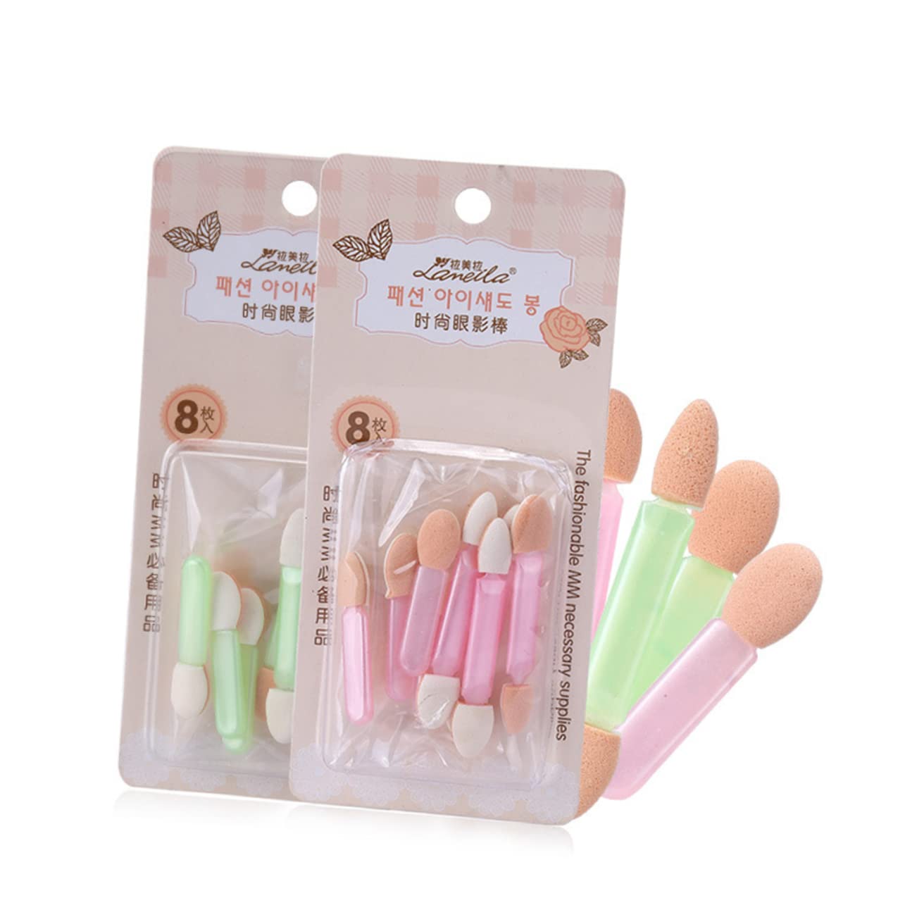 FOMIYES Elevate Your Makeup Game 8 Pack Double-headed Sponge Eye Shadow Stick Eyeshadow Brush Random Color