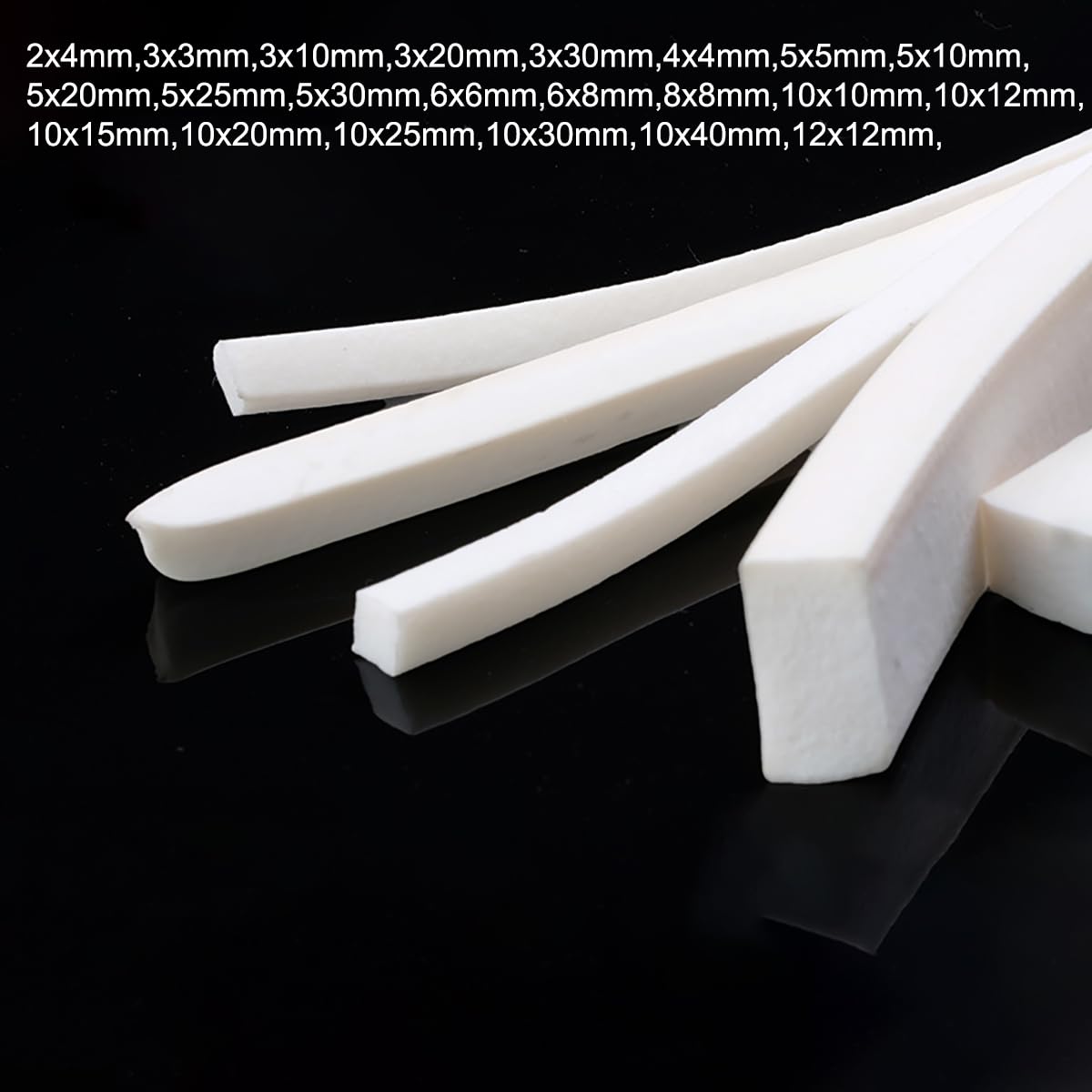 Tira de sellado de espuma de silicona, Tamaños múltiples de la tira blanca del lacre esponja silicón for las puertas Windows(10x15mm,5M)