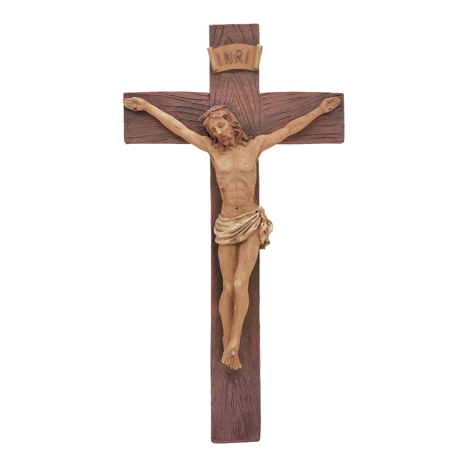 DurableDelights Jesus Crucifix Wall Cross-Catholic Wall Hanging Decoration, Perfect for Collection, Home Decor, or Gift Giving,9.65