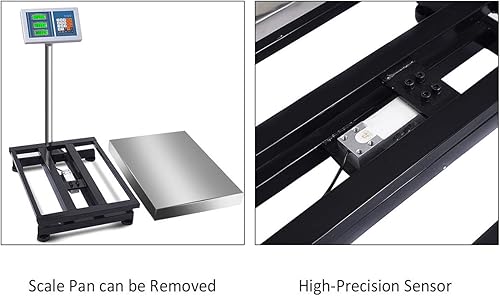 Miniatura 5 de Giantex Escala digital de computación de peso de 660 libras Escala de plataforma de piso Escala postal Envío preciso Envíos LB/KG Calculadora de